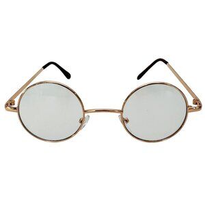 6022 | Gold Small Rimless Clear Lens Glasses